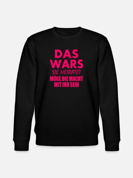 Das wars sie heiratet - Stanley/Stella Unisex Bio-Sweatshirt CHANGER - Schwarz