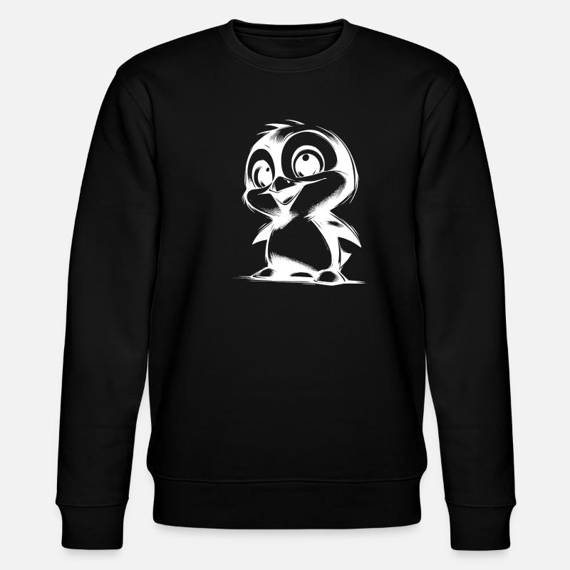 Drôle pingouin câlin Penguin bébé - Sweat bio CHANGER Stanley/Stella Unisexe - noir