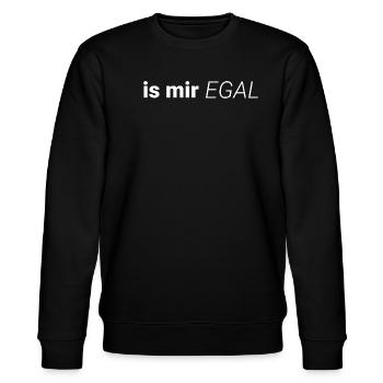 is mir egal - Stanley/Stella Unisex Bio-Sweatshirt CHANGER  - Schwarz - Vorne - Nik (191cm) & Marisol (170cm)