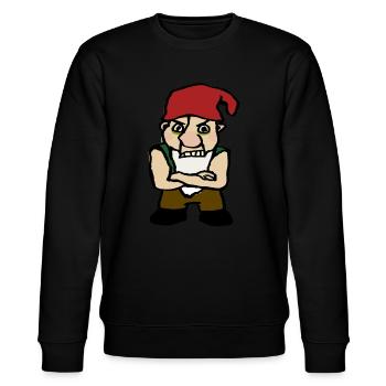 Zwerg - Stanley/Stella Unisex Bio-Sweatshirt CHANGER  - Schwarz - Vorne - Nik (191cm) & Marisol (170cm)