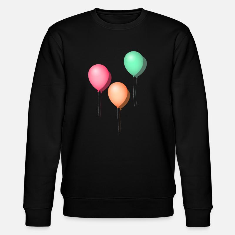 Luftballons Pastell - Stanley/Stella Unisex Bio-Sweatshirt CHANGER  - Schwarz