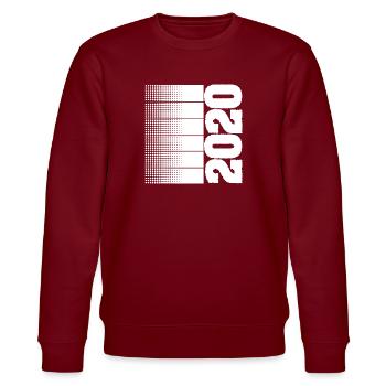 2020 - Stanley/Stella CHANGER Unisex Organic Sweatshirt - burgundy - Front - Nik (191cm) & Marisol (170cm)