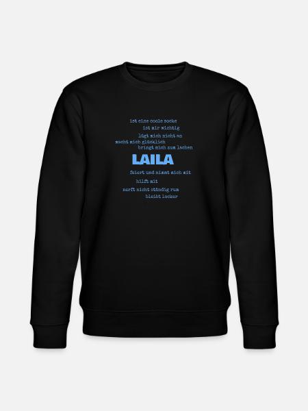 Gift for Laila - Stanley/Stella CHANGER Unisex Organic Sweatshirt - black