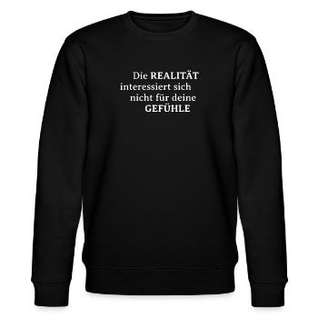 Die Realität - Stanley/Stella Unisex Bio-Sweatshirt CHANGER  - Schwarz - Vorne - Nik (191cm) & Marisol (170cm)