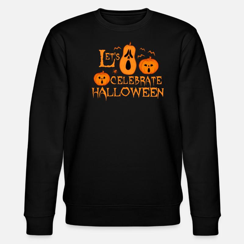 pumpkin celebrate halloween - Stanley/Stella Unisex Bio-Sweatshirt CHANGER - Schwarz