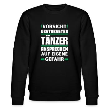 Gestresster Tänzer nicht ansprechen! - Stanley/Stella Unisex Bio-Sweatshirt CHANGER  - Schwarz - Vorne - Nik (191cm) & Marisol (170cm)