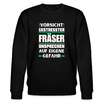 Do not address stressed cutters! - Stanley/Stella CHANGER Unisex Organic Sweatshirt - black - Front - Nik (191cm) & Marisol (170cm)