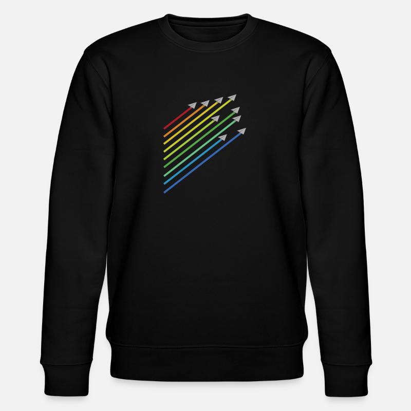 rainbow paper plane flight - Stanley/Stella CHANGER Unisex Organic Sweatshirt - black