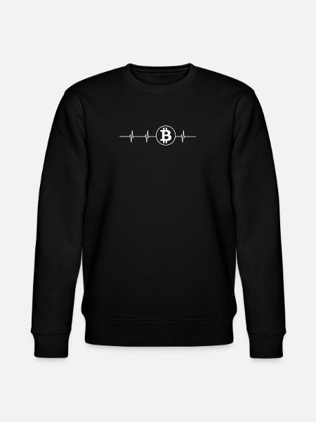 bitcoin heartbeat - Stanley/Stella CHANGER Unisex Organic Sweatshirt - black