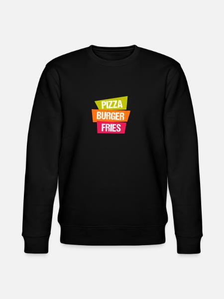 frites Pizza Burger - Sweat bio CHANGER Stanley/Stella Unisexe - noir
