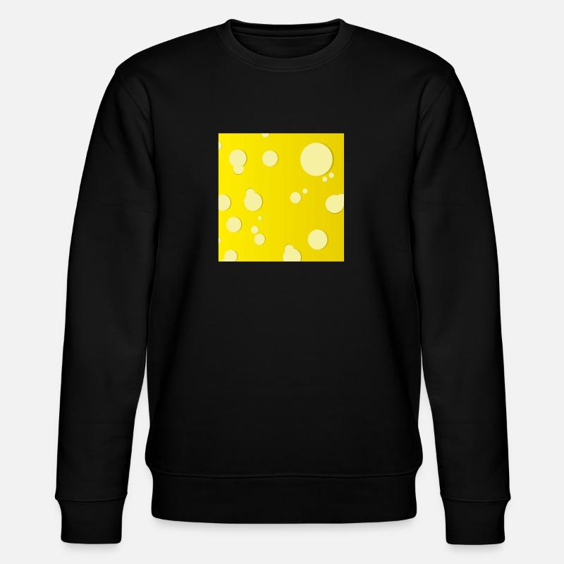 Käse Quadrat - Stanley/Stella Unisex Bio-Sweatshirt CHANGER  - Schwarz