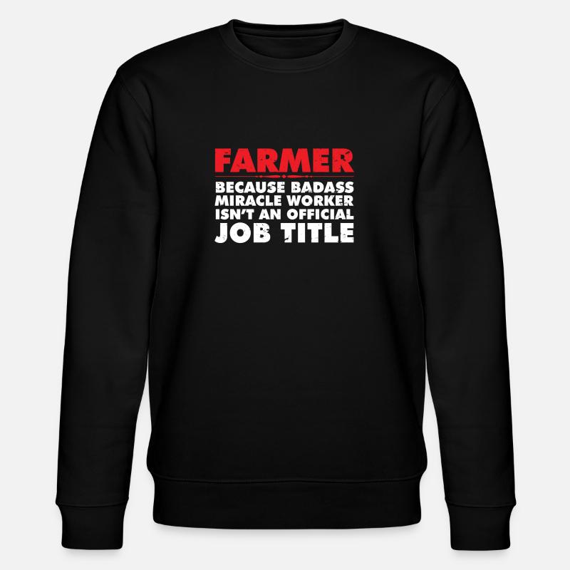 FARMER - Stanley/Stella Unisex Bio-Sweatshirt CHANGER  - Schwarz