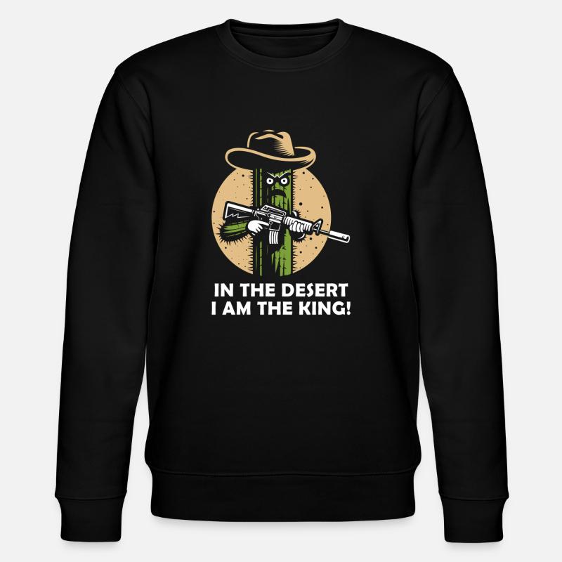Cowboy Cactus - Stanley/Stella CHANGER Unisex Organic Sweatshirt - black