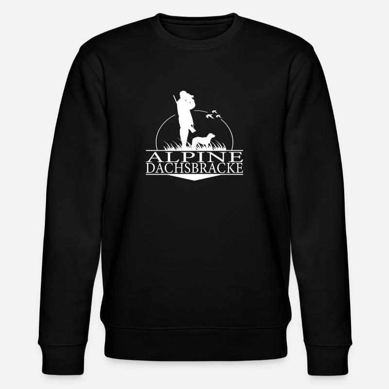 ALPINE DACHSBRACKE Jagdhunde Hund Wilsigns - Stanley/Stella Unisex Bio-Sweatshirt CHANGER  - Schwarz