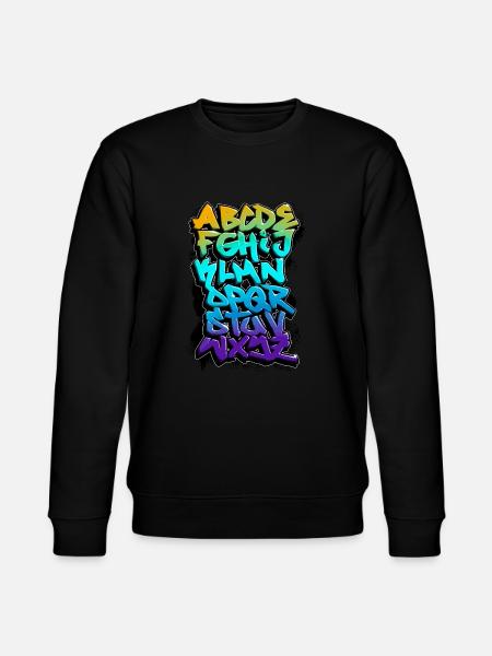 GRAFFITI ALPHABET - Sweat bio CHANGER Stanley/Stella Unisexe - noir