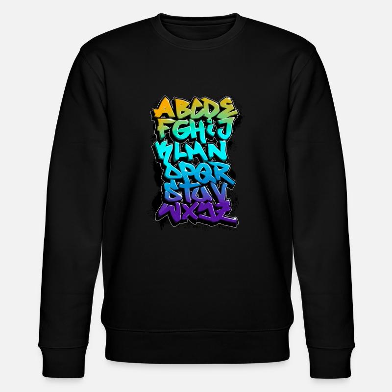 GRAFFITI ALPHABET - Sweat bio CHANGER Stanley/Stella Unisexe - noir