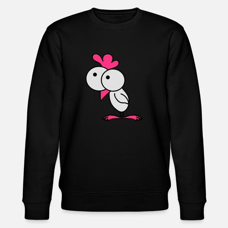 Surprised chick - Stanley/Stella Unisex Bio-Sweatshirt CHANGER  - Schwarz
