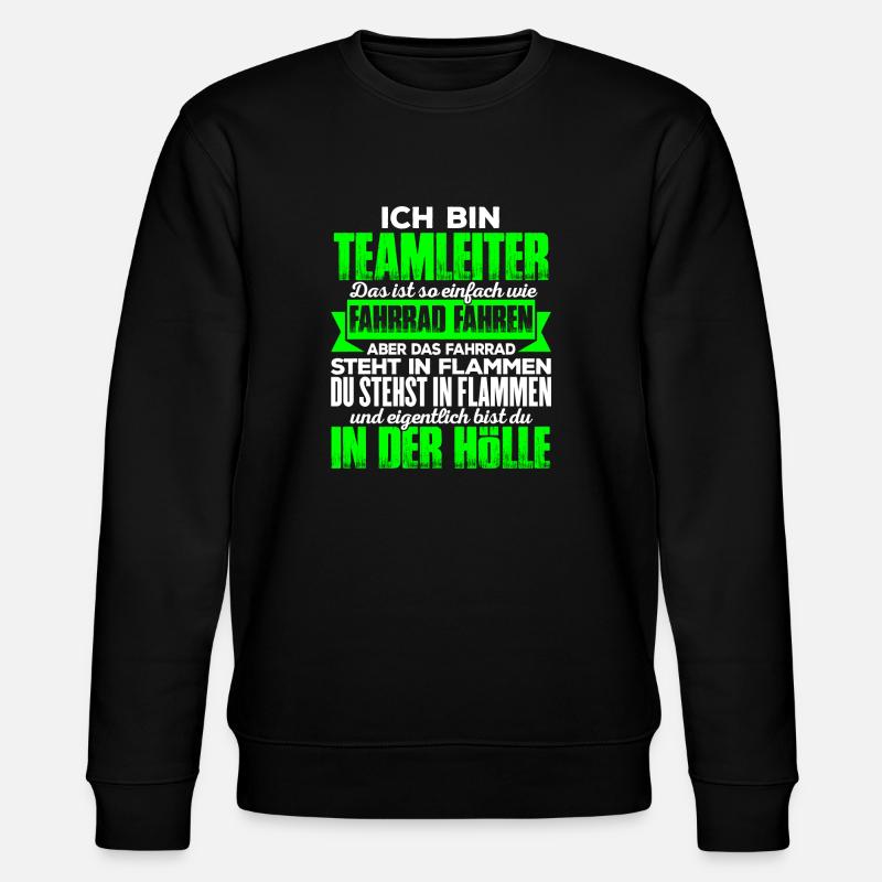 TEAMLEITER - Hölle - Stanley/Stella Unisex Bio-Sweatshirt CHANGER  - Schwarz