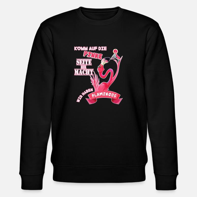Flamingo - Stanley/Stella Unisex Bio-Sweatshirt CHANGER  - Schwarz