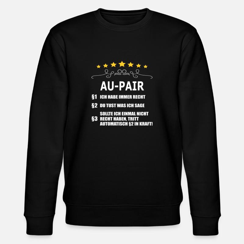 AU-PAIR - Stanley/Stella Unisex Bio-Sweatshirt CHANGER - Schwarz
