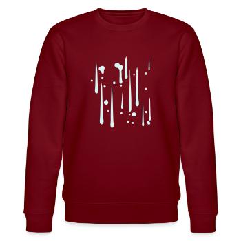 gouttes de pluie graffiti spray cool tenir noir - Sweat bio CHANGER Stanley/Stella Unisexe - bordeaux - Devant - Nik (191cm) & Marisol (170cm)