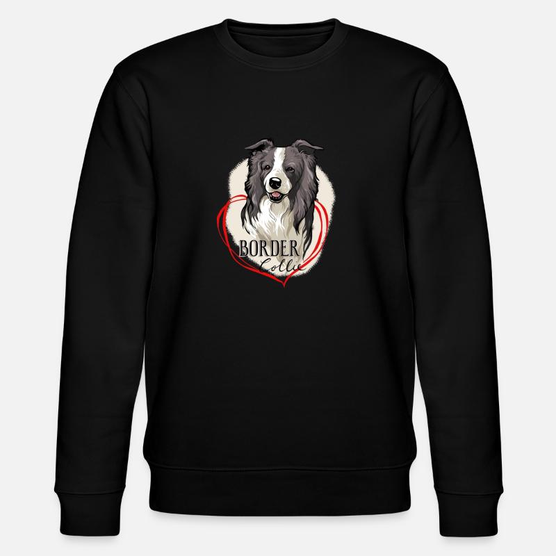 Border Collie - Stanley/Stella Unisex Bio-Sweatshirt CHANGER  - Schwarz