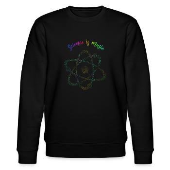 science is music - Stanley/Stella Unisex Bio-Sweatshirt CHANGER  - Schwarz - Vorne - Nik (191cm) & Marisol (170cm)