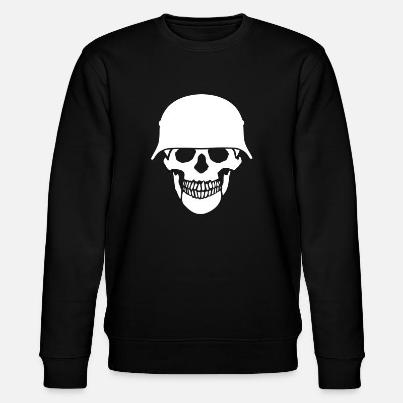 Schädelhelm / Schädelperlen - Stanley/Stella Unisex Bio-Sweatshirt CHANGER  - Schwarz