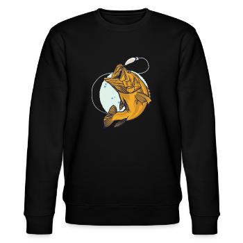 Perch on the hook - Stanley/Stella CHANGER Unisex Organic Sweatshirt - black - Front - Nik (191cm) & Marisol (170cm)
