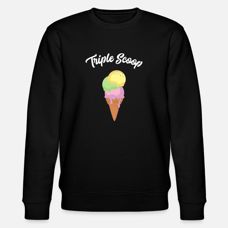 Crème glacée Triple Scoop - Sweat bio CHANGER Stanley/Stella Unisexe - noir