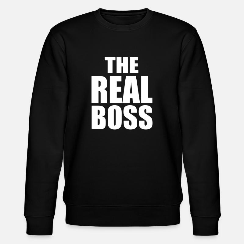The real boss - Stanley/Stella Unisex Bio-Sweatshirt CHANGER  - Schwarz