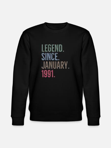 Legend Since January 1991 - Stanley/Stella CHANGER Unisex Organic Sweatshirt - black