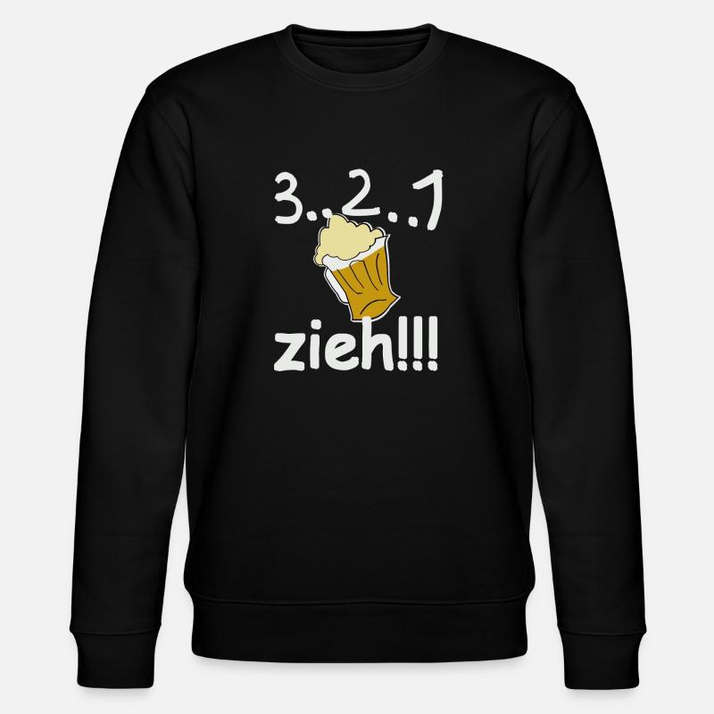 3, 2, 1, zieh!!! Bier. - Stanley/Stella Unisex Bio-Sweatshirt CHANGER  - Schwarz