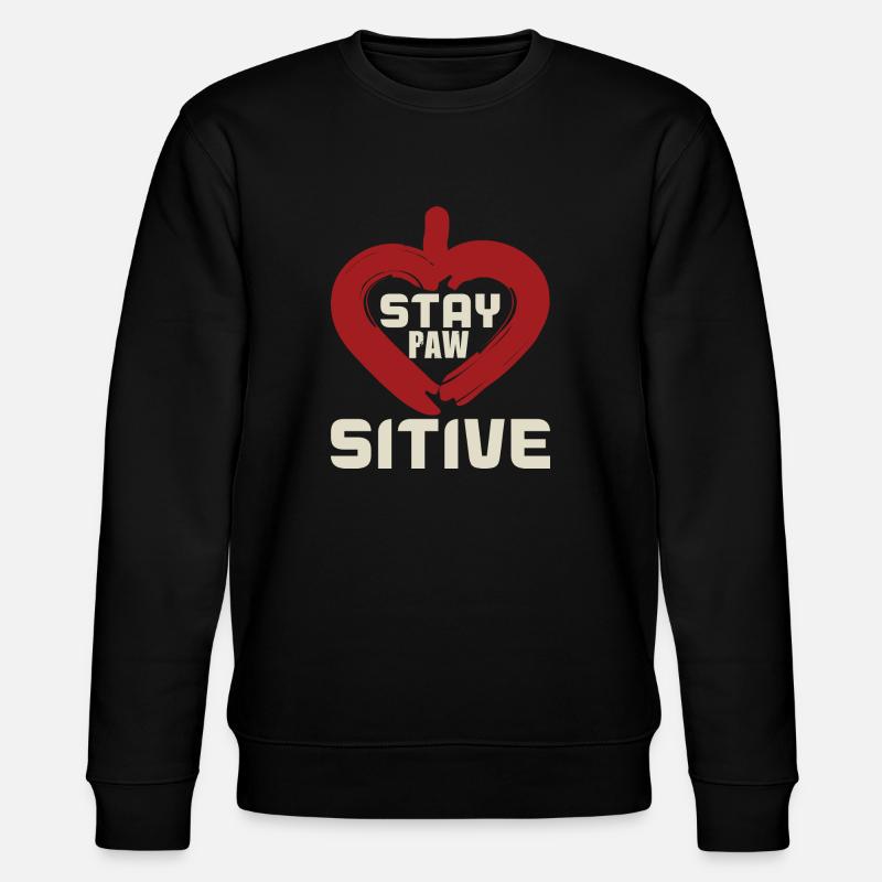 AUFENTHALT PFOTE - Stanley/Stella Unisex Bio-Sweatshirt CHANGER  - Schwarz
