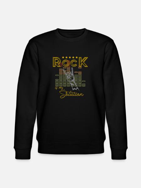 Rock is my Solution! - Stanley/Stella CHANGER Unisex Organic Sweatshirt - black