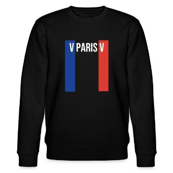 Paris V - Stanley/Stella Unisex Bio-Sweatshirt CHANGER  - Schwarz - Vorne - Nik (191cm) & Marisol (170cm)