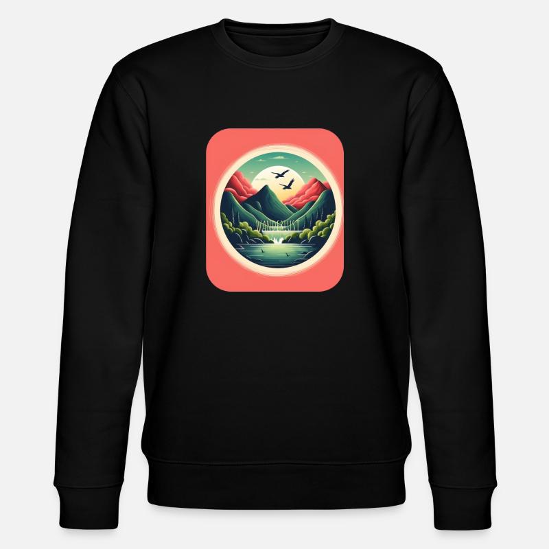 Süße Traumlandschaft - Stanley/Stella Unisex Bio-Sweatshirt CHANGER - Schwarz