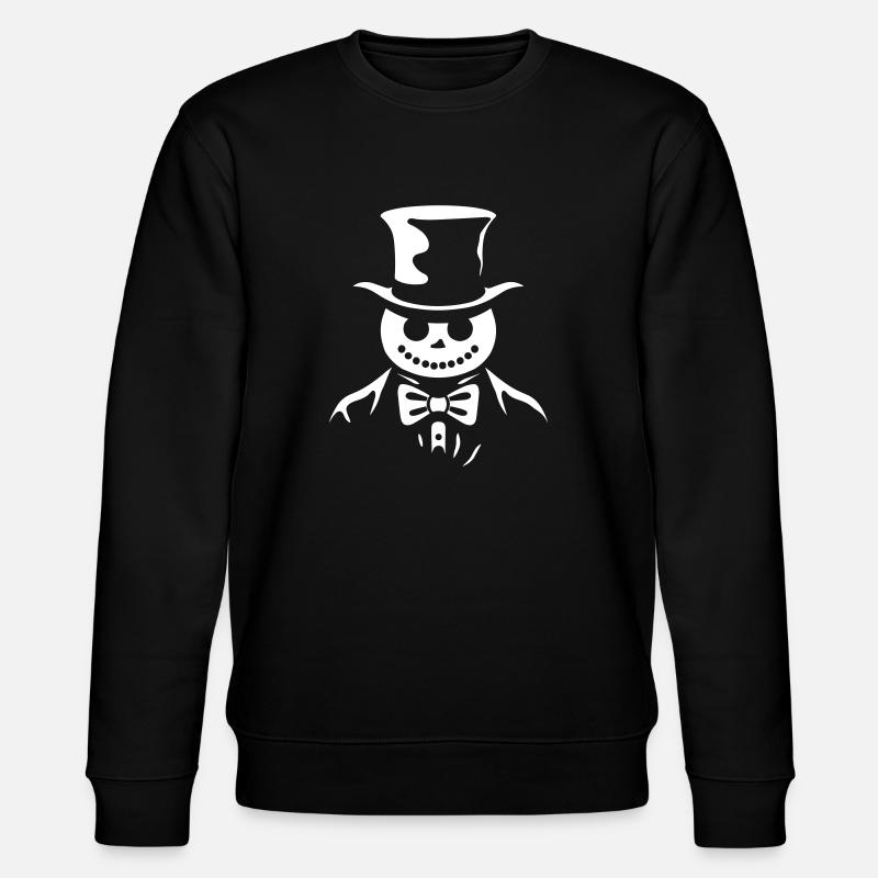 Schneemann Fröhlich - Stanley/Stella Unisex Bio-Sweatshirt CHANGER  - Schwarz