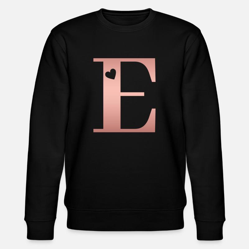Buchstabe E Roségold - Stanley/Stella Unisex Bio-Sweatshirt CHANGER - Schwarz