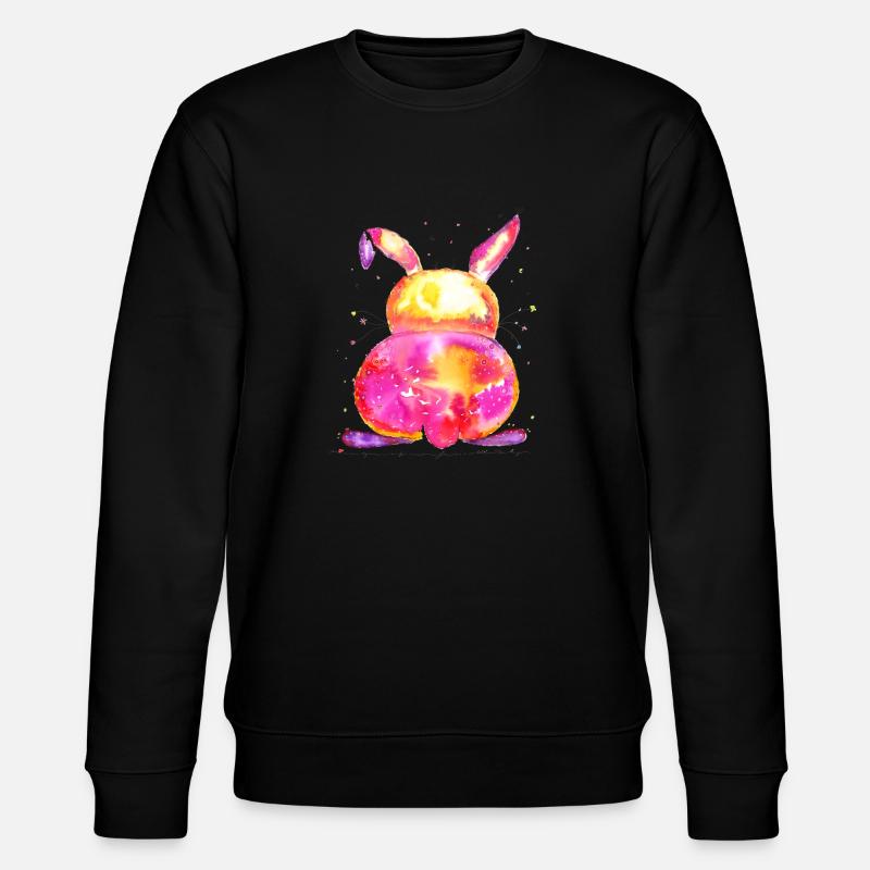 Gute Laune Hase - Stanley/Stella Unisex Bio-Sweatshirt CHANGER  - Schwarz