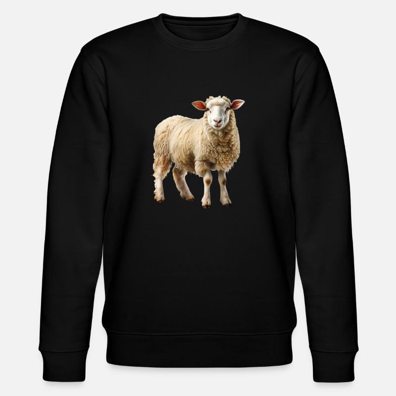 Das Schaf ist ein Landschaftspfleger - Stanley/Stella Unisex Bio-Sweatshirt CHANGER  - Schwarz
