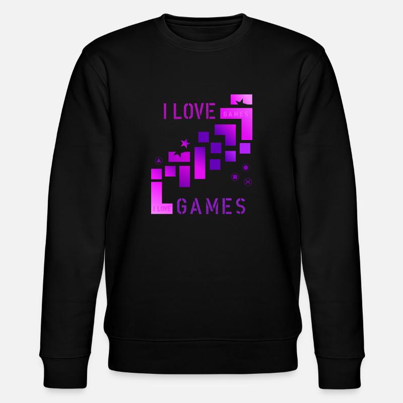 I love games - Stanley/Stella Unisex Bio-Sweatshirt CHANGER  - Schwarz