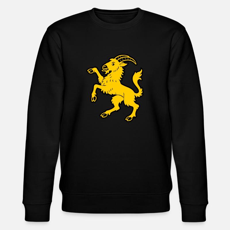 Hälsinge Ziege - Stanley/Stella Unisex Bio-Sweatshirt CHANGER - Schwarz