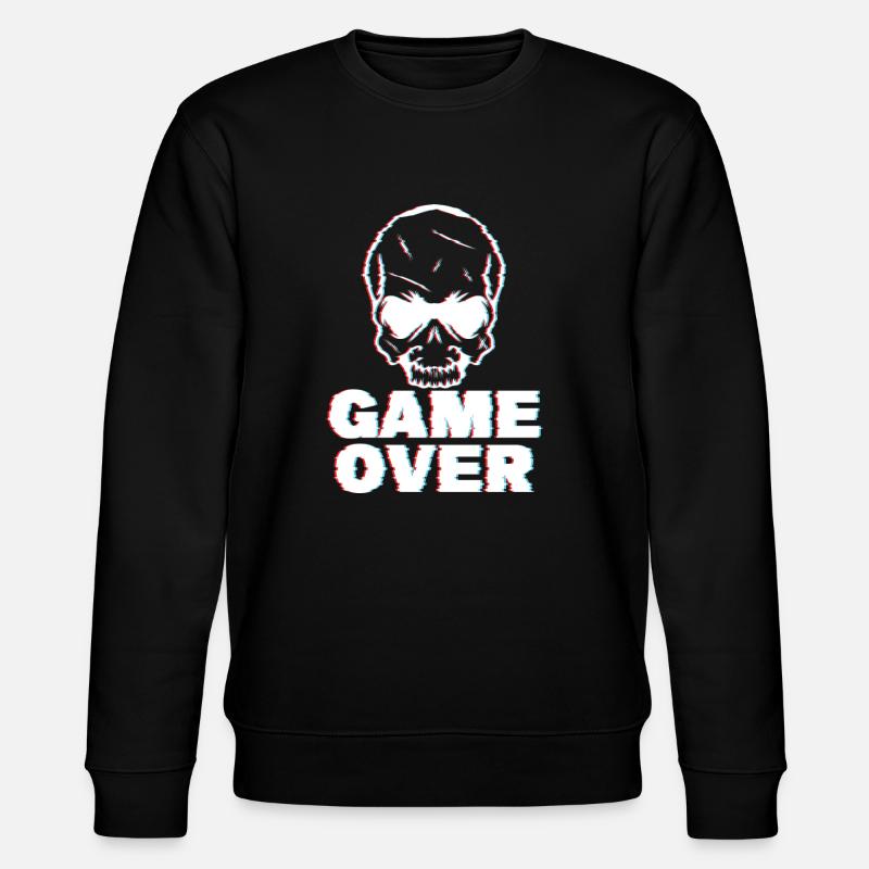 Game Over Glitch - Stanley/Stella Unisex Bio-Sweatshirt CHANGER  - Schwarz