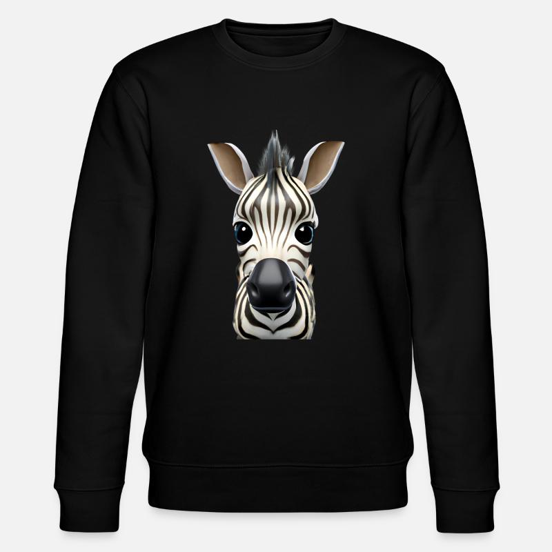 Cute zebra design - Stanley/Stella CHANGER Unisex Organic Sweatshirt - black
