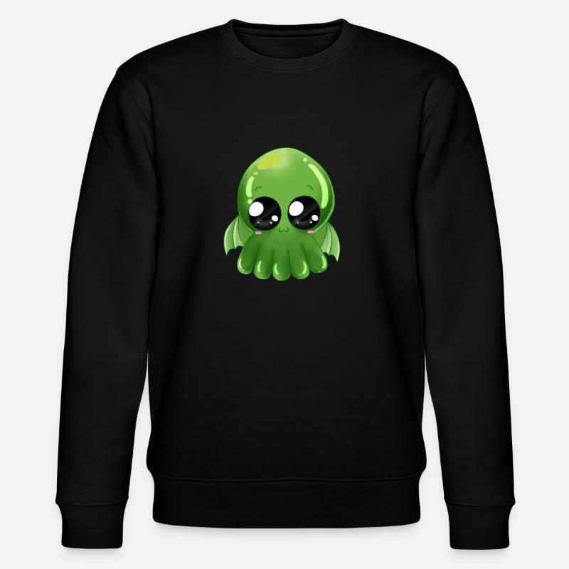 Super süßer Cthulhu - Stanley/Stella Unisex Bio-Sweatshirt CHANGER  - Schwarz