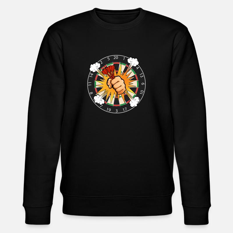 Dartboard Comic Boom - Stanley/Stella Unisex Bio-Sweatshirt CHANGER - Schwarz