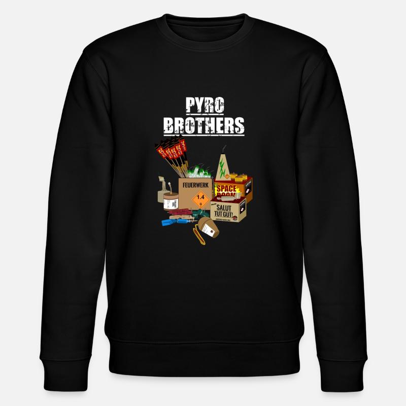Pyro Brothers - Stanley/Stella Unisex Bio-Sweatshirt CHANGER  - Schwarz