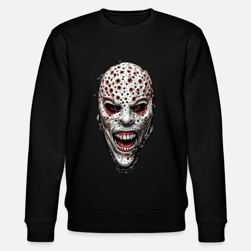 Trypophobie Halloween Monster Design - Stanley/Stella Unisex Bio-Sweatshirt CHANGER  - Schwarz