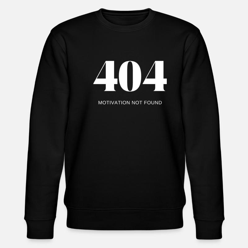 404 Motivation nicht gefunden - Stanley/Stella Unisex Bio-Sweatshirt CHANGER  - Schwarz